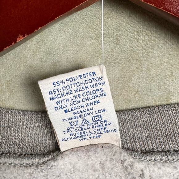 VTG Russell Athletic Crewneck Sweatshirt Mens Sz XL Gray Blank 90s Pullover - Picture 6 of 8